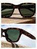 GUCCI Unisex Square Sunglasses GG1857SK‑002 55 Tortoiseshell Frame Green Lens UV400 Protection Retro Fashion Eyewear