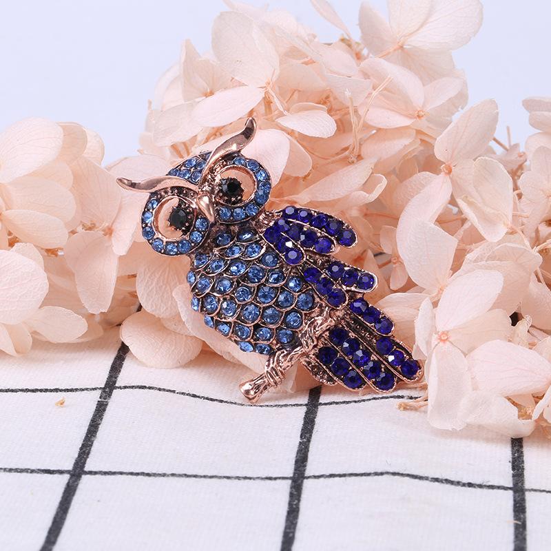 Tier Eule Brosche Stilvolle Einfache Retro Brosche, Trendige Persönlichkeit Bekleidungsaccessoires