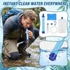 Portable Survival Water Filter Straw Outdoor Emergency Drinking Filter Lightweight Compact Water Purifier for Hiking Camping Travel
