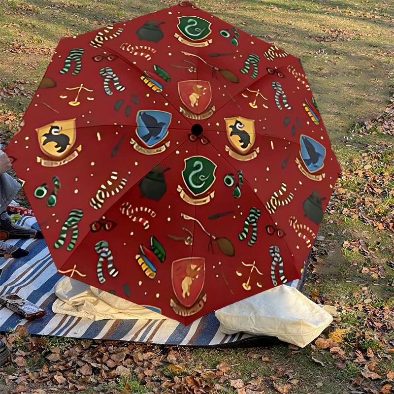 1PC Slytherin Scarves Umbrella-8-Rib Reinforced, Automatic Open, Lightweight & Durable, Cute Fashion Accessory for Outdoor, D2625