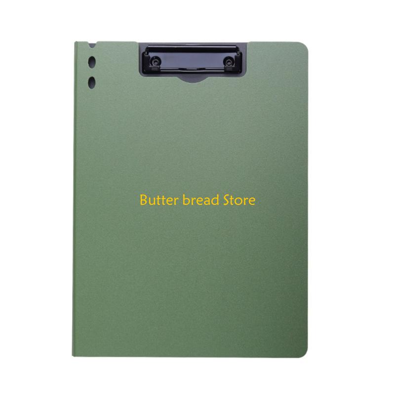 W89C Standard Size Flipping Clipboard Folder With Metal Clip File Organiser wth Writing Board For School Office 12.6x9.25In