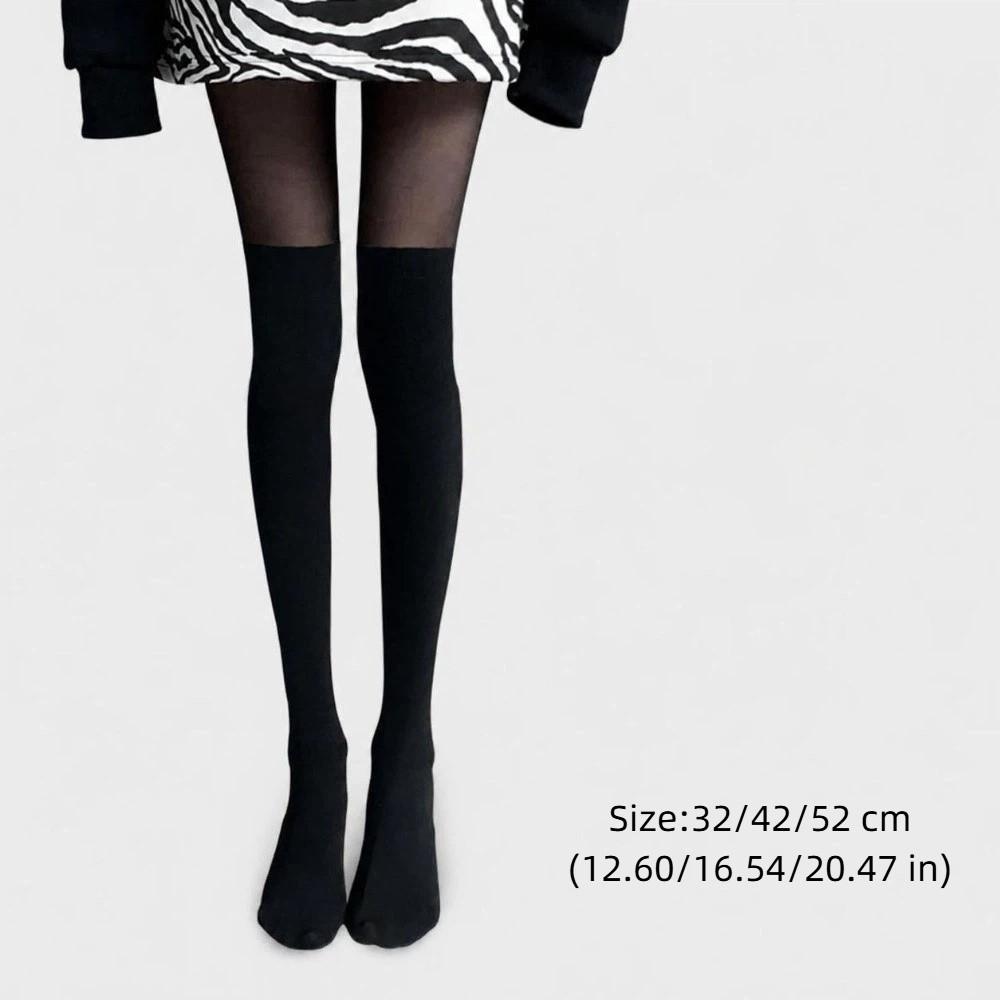 Sexy Thigh High Pantyhose Patchwork Fake Stockings Fashion JK Socks Harajuku