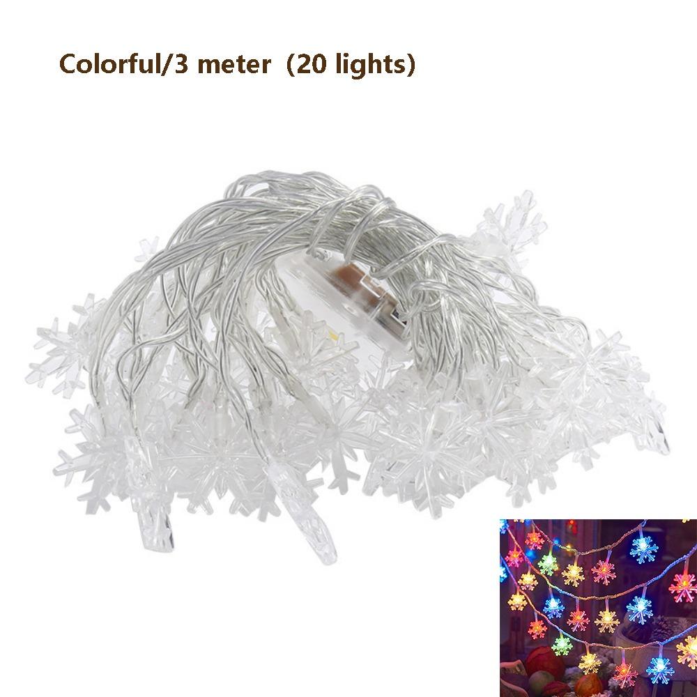 Battery Version LED Curtain Lights Snowflake Tree Decor Lamp New Year Atmosphere Lamp  Home Decor