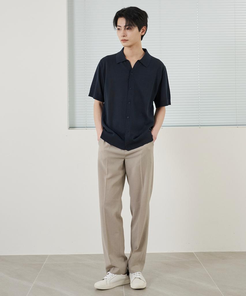 210EDIT Men'S Cool Silky Cinnabar Semi-Wide Slacks_Ze2Pt120_Sbe