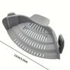 Clip-On Strainer for Pots & Pans Durable Plastic Kitchen Colander for Pasta, Meat, Vegetables, Fruits Clamp Filter