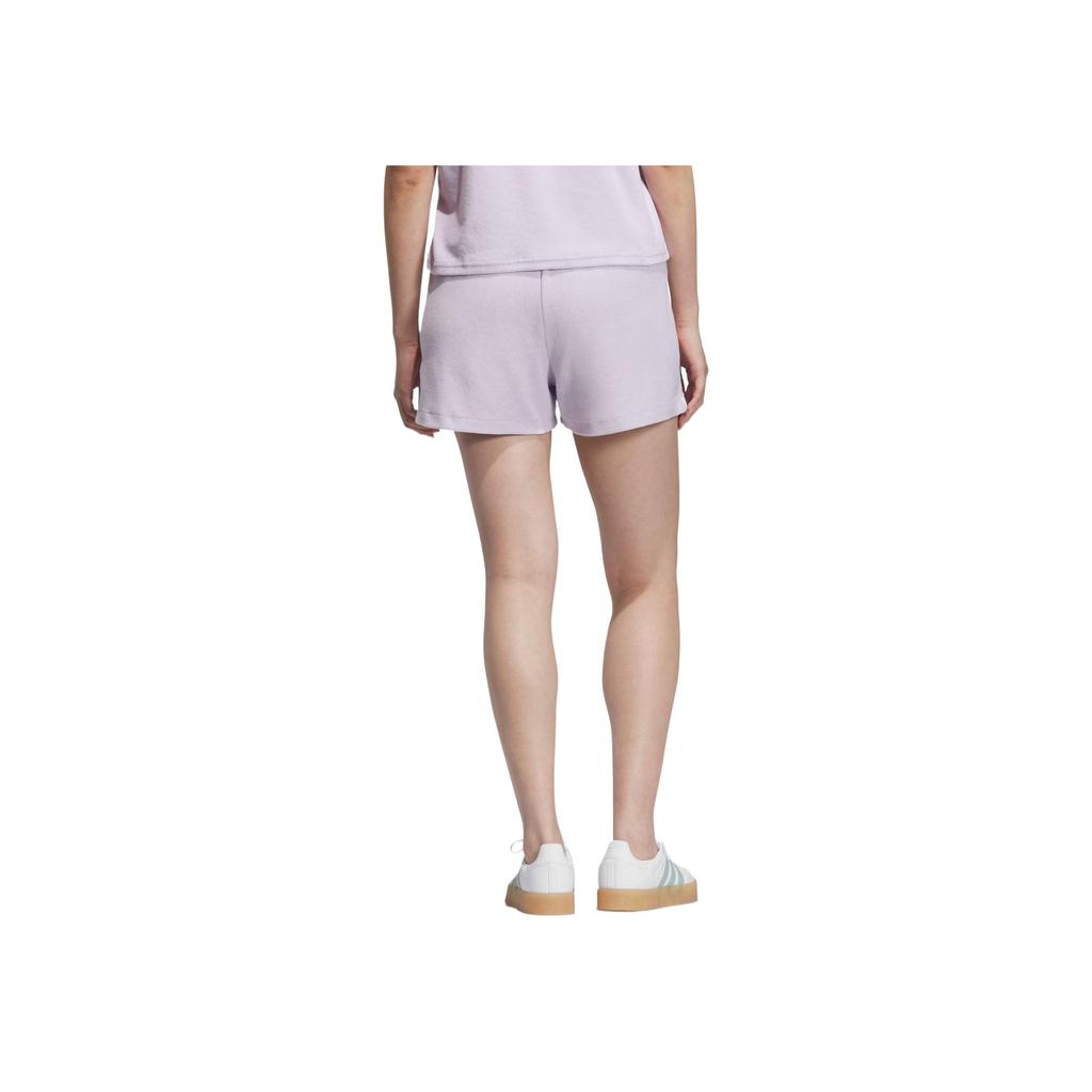 Adidas Originals 3-Stripes Shorts Classic Fashion Simple Comfortable Sports Shorts Women Shorts Light-Purple KE5080
