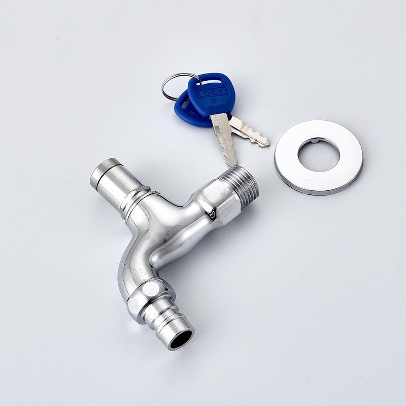 Lockable Outdoor Anti-theft Washing Machine Faucet with Key for Rental Property