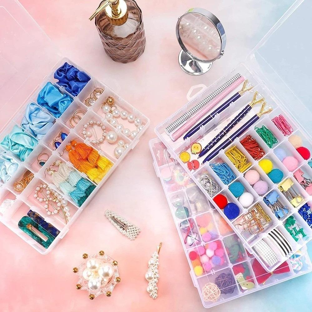 24/36 Grids Storage Box Detachable Grid Plastic Fishing Tackles Box Transparent Design Craft Organizer Workshop Use