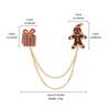 Fashion Christmas Brooch Tassels Chain Clothing Pin Santa Tree Wreath Gift Badges Lapel Pin Party Jewelry Festive Pin