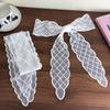 Girl's Ribbon Lace Bow Hair Rope Ballet Style Sweet Ponytail Holder Hair Scrunchies Lace Hair Scarf Wraps Fashion Lace Necklace