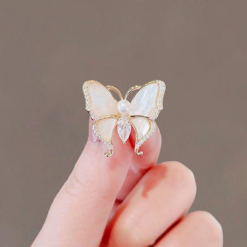 

Butterfly Brooch Anti-light Buckle Pin Fixed Clothes Cardigan Luxury Collar Pin Premium Brooch Yiwu Jewelry