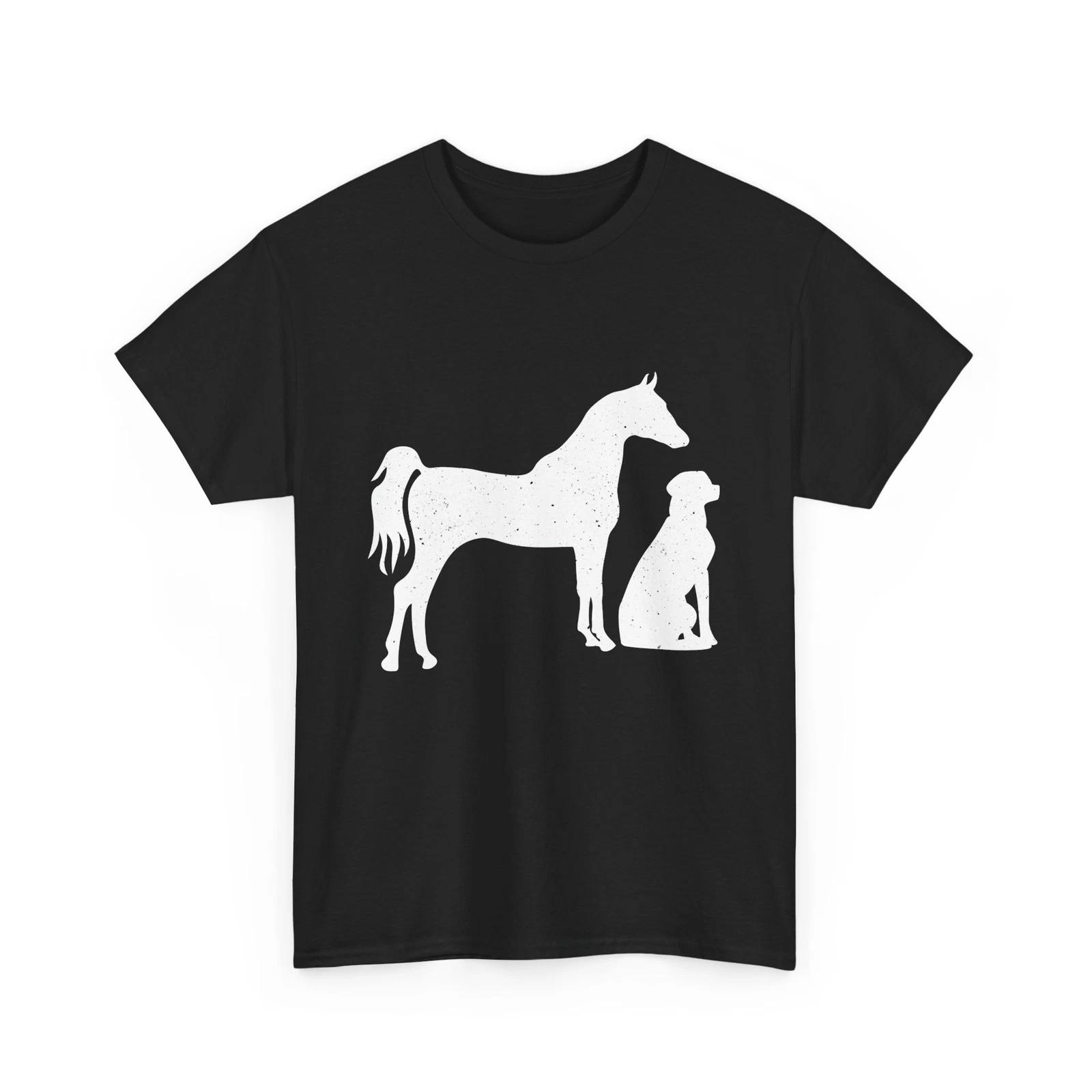 Horse and Dog Shirt, Animal Lovers T-shirt, Dogs Horses Owner Shirt 3XL