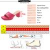 Aphixta Plus Size 45 46 Cool 7cm Chunky Heels Platform Women Flip Flops Summer Peep Toe Slides White Baby Pink Shoes
