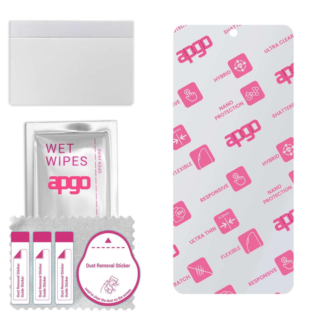 apgo Ultra-Clear Hybrid protective glass compatible with Huawei Nova 10 SE, flexible nano glass, great replacement for tempered glass, scratch-resista