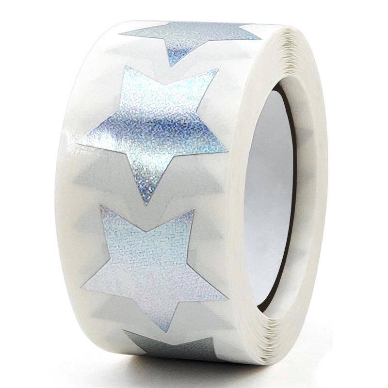 Colorful Five-Pointed Star Laser Stickers - Reward, Gift Packaging & Decoration