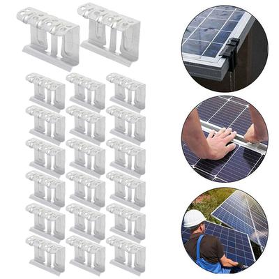 20Pcs Aluminum Alloy Water Guide Clip 30/33/35/40mm Solar Photovoltaic Module Mud Drainage Buckle Water Guide Clamp