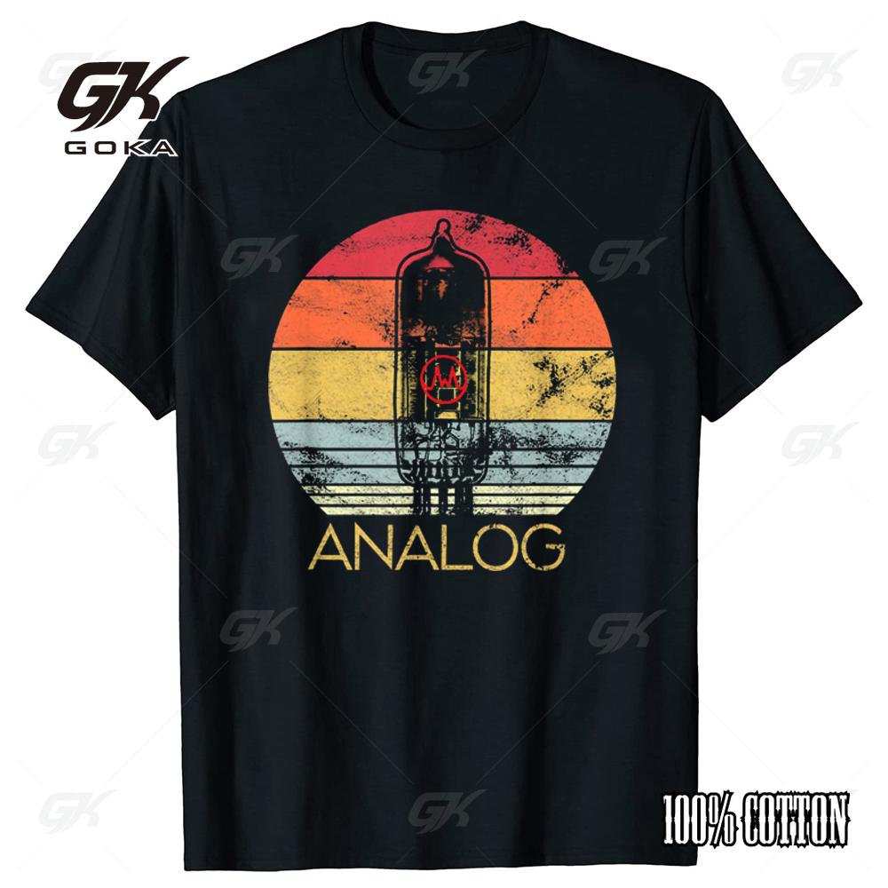 

Винтажная ретро аналоговая аудио футболка с круглым вырезом из хлопка для мужчин, повседневная, свободная, с коротким рукавом, футболки, топы, модная мужская одежда в стиле Харадзюку 4XL