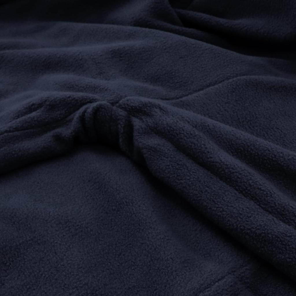 Kyoetsu Men's Winter Samue, Padded, Tsumugi-Style Fabric with Fleece Lining, Size 16 (LL, Navy)
