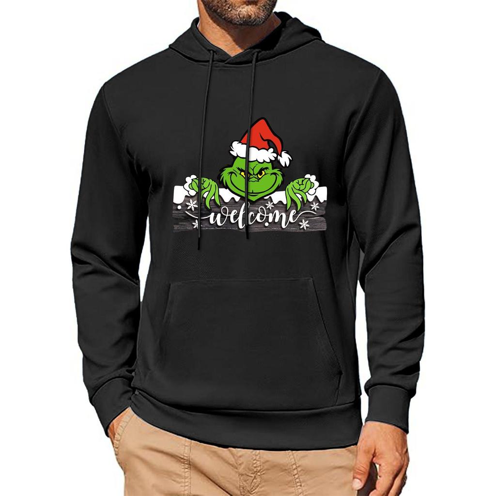 Herre Print Hettegenser Langermet Casual Pullover Hettegenser Hettegenser