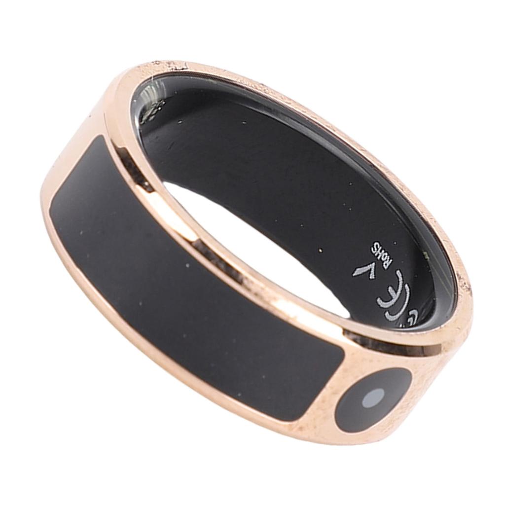 Touch Color Screen Smart Ring Gold Step Counting Smart Sleep Ring with APP Multiple Sports Modes for