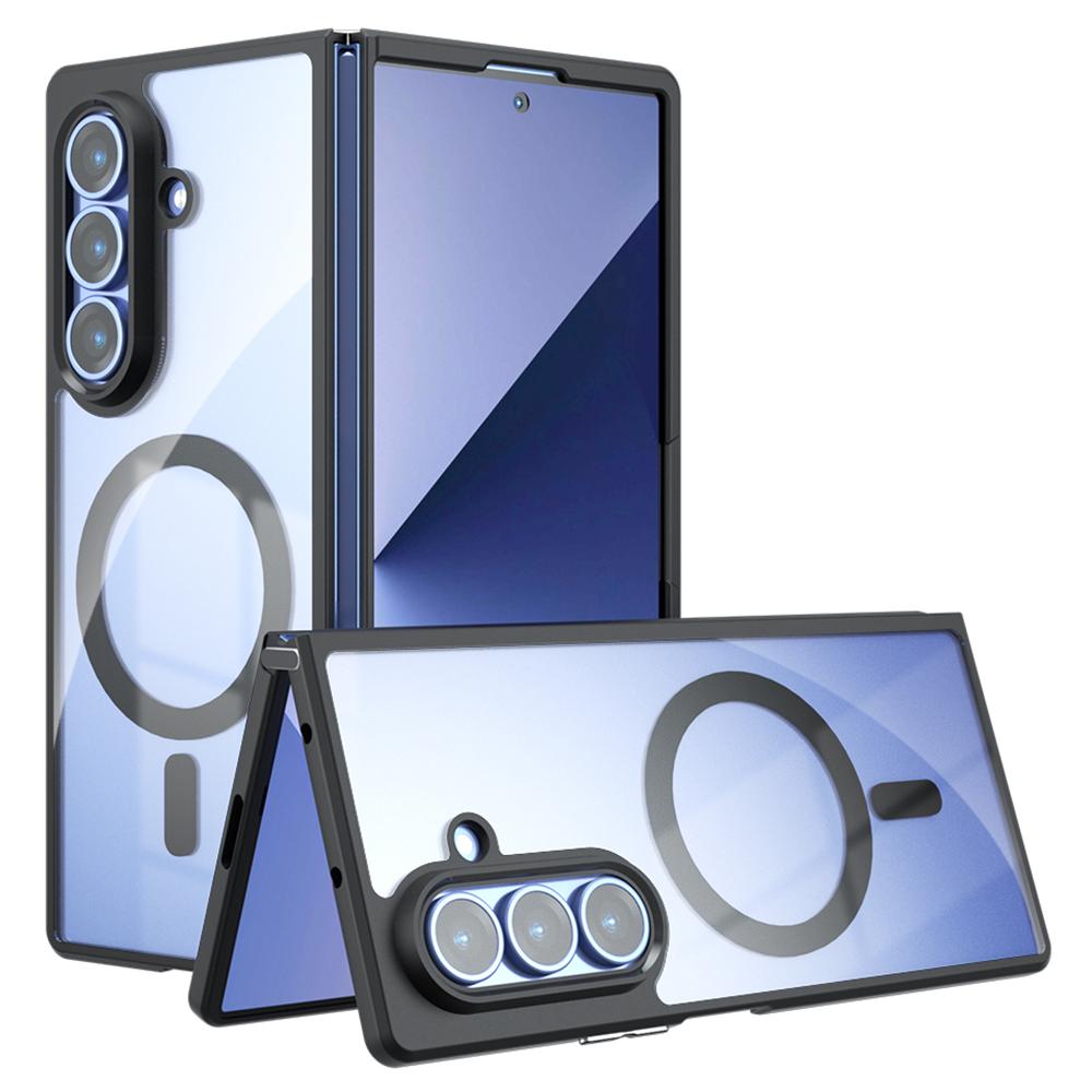For Samsung Galaxy Z Fold7 5G Case Compatible with MagSafe Clear TPU+PC Shockproof Phone Cover