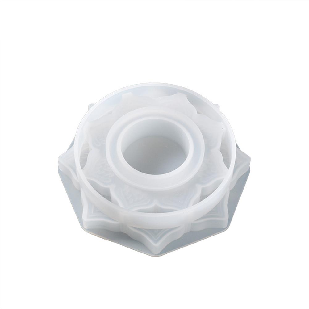 Lotus Candle Holder Storage Silicone Mold Diy Resin Abrasive Flower Mold Crystal Epoxy Resin Crafts