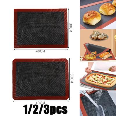 1/2/3pcs 30x40cm Silicone Mat Baking Tray Baking Net Mat Breathable Non-Stick Baking Mat Apply To Cake Cookie Kitchen Baking Mat