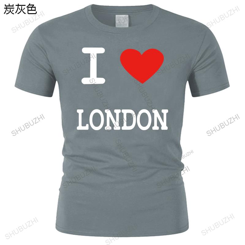 Módní tričko pánské bavlna značka tričko I Love London Pánské tričko Vtipné suvenýrové tričko Kvalitní sítotisk - Unisex