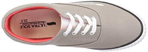 Margo Slip-On Work Shoes with Laces, Ultra Sole, Size 70, Unisex, Gray, 23.0 cm, 3E, Slip-Resistant, Water-Repellent, with Laces