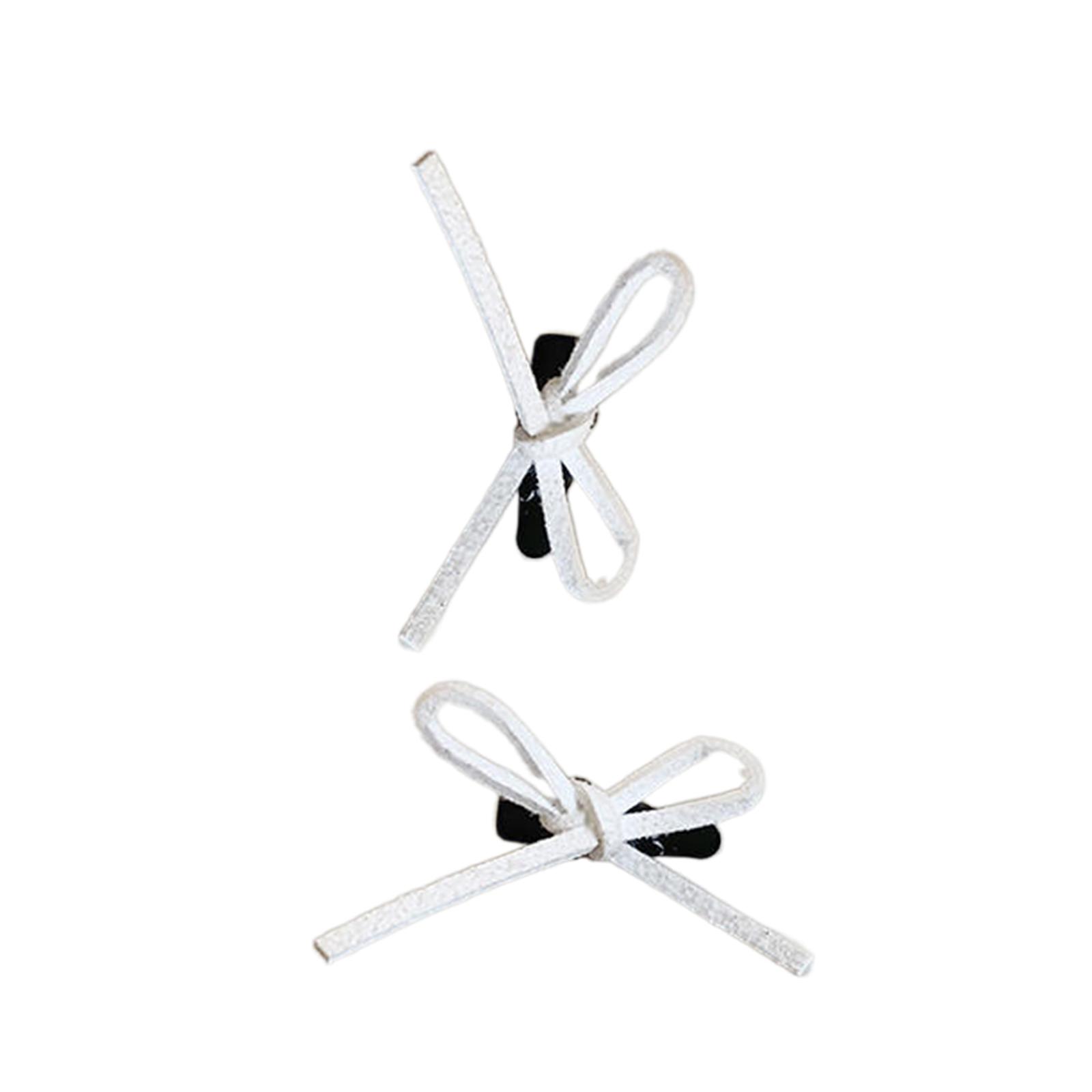Elaborate Hairpin Small Bow Hair Clip Bow Elegant 2000s-style Bow Bunches Headdress Sweet Balletcore 1 белый