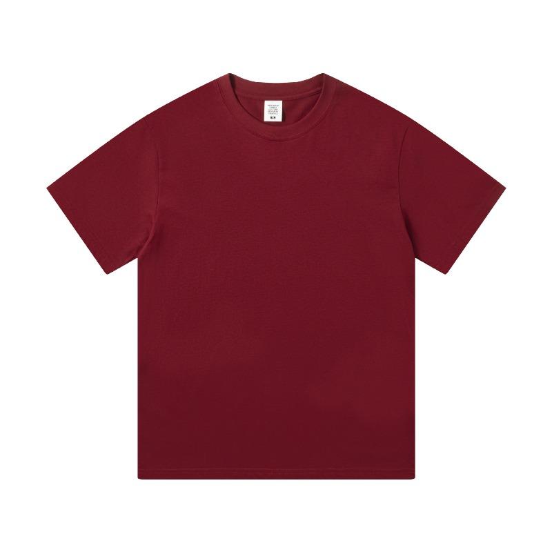 Summer new product cool antibacterial pure cotton round neck T-shirt men's and women's casual loose and versatile solid color half-sleeve short inside