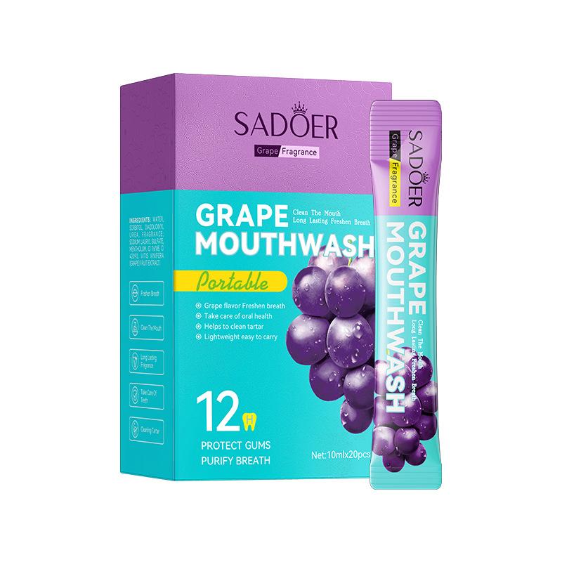 

Grape Refresh Mouthwash, Cleans Teeth And Freshens Breath, Reduces Odor(10ml*20pcs белый