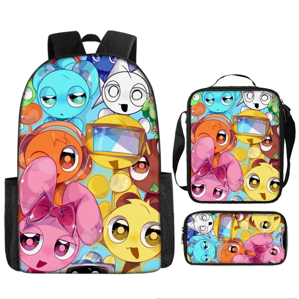 Sprunki Rhythm Box Backpack Primary School Third and Fourth Grades Lightweight Student School Bag