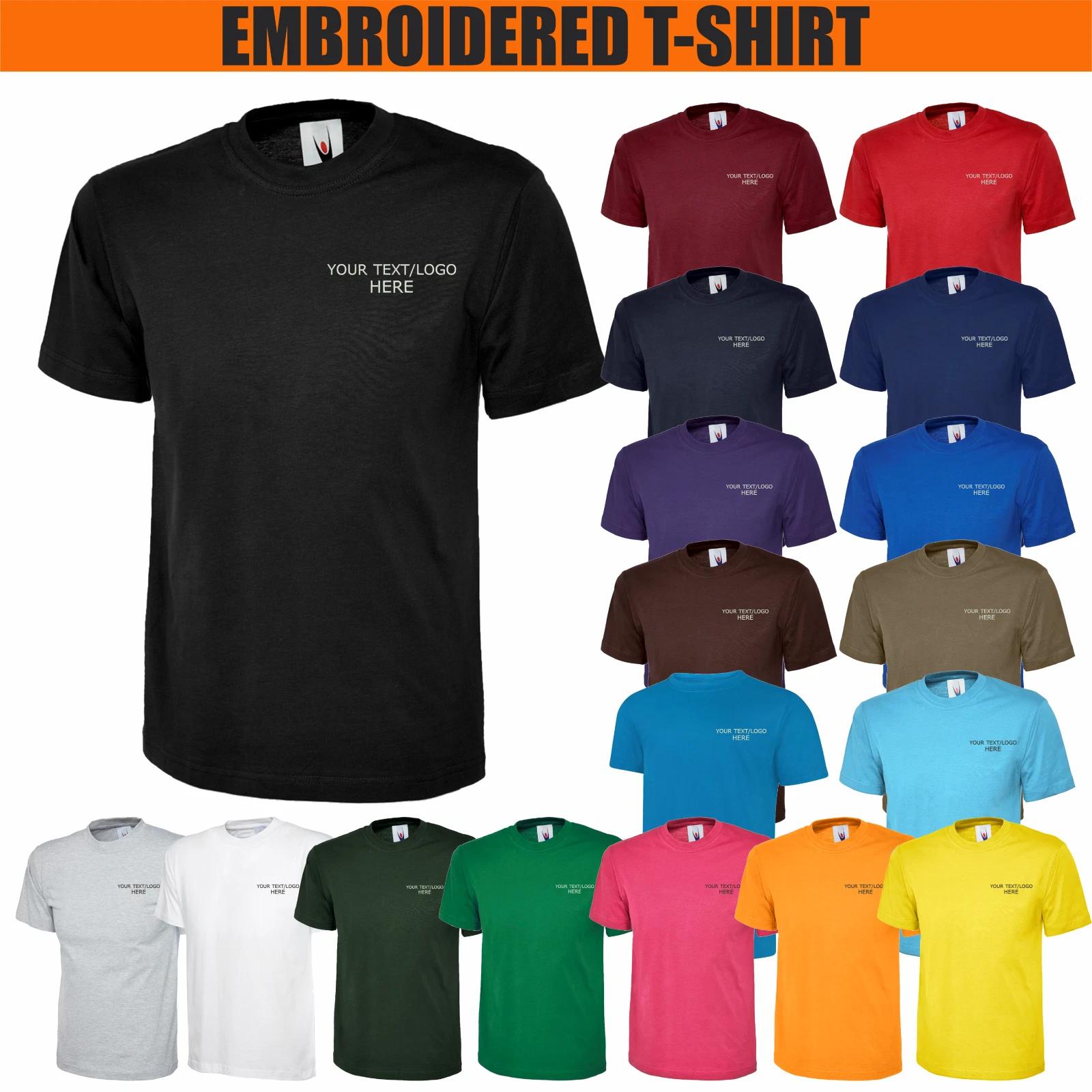 Personalised Embroidered T-Shirt, Your Text/ Logo T-Shirt, Casual Workwear, Tee M
