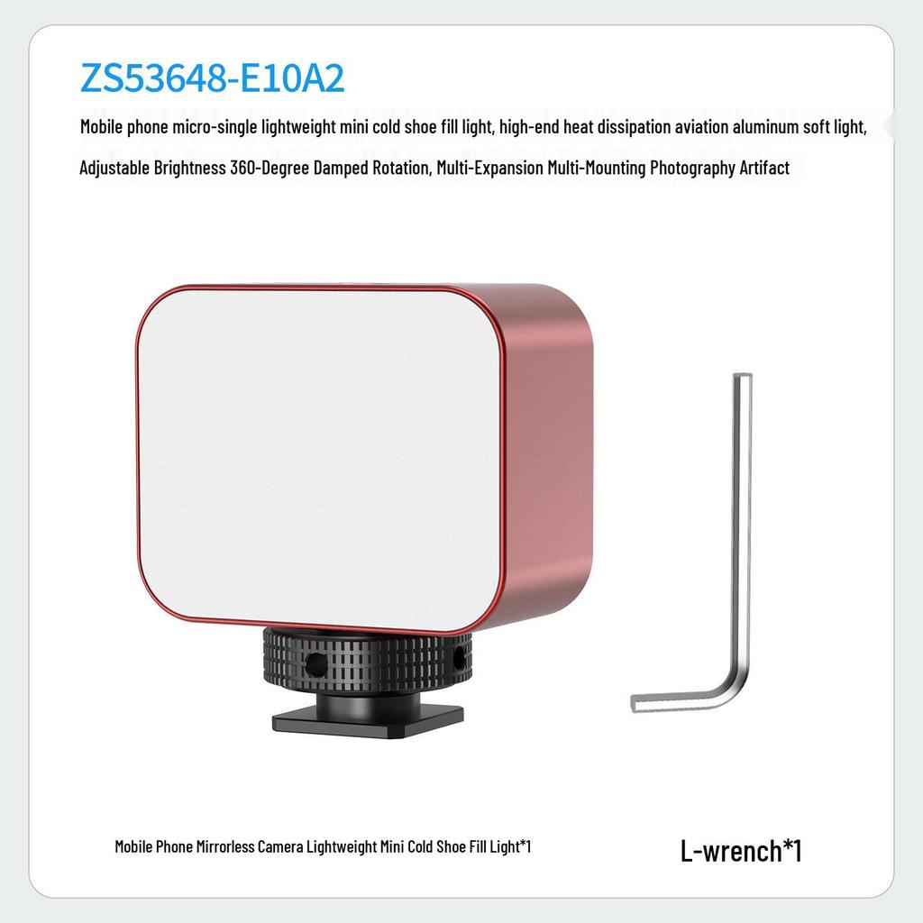 Compact Rechargeable Fill Light with Adjustable Brightness for Mobile Live Streaming and Selfies