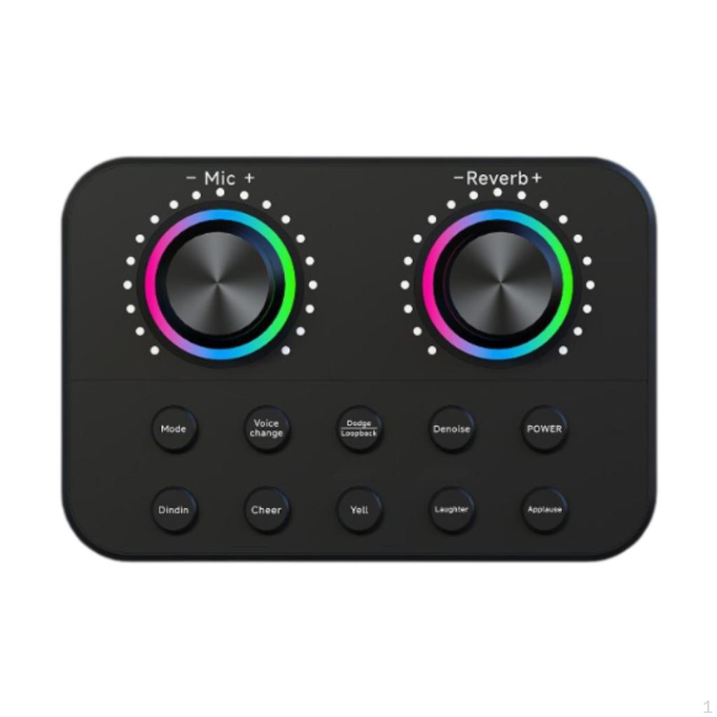 Sound Card Voice Changer Multifunctional Portable Sturdy Professional Mixer for Chat
