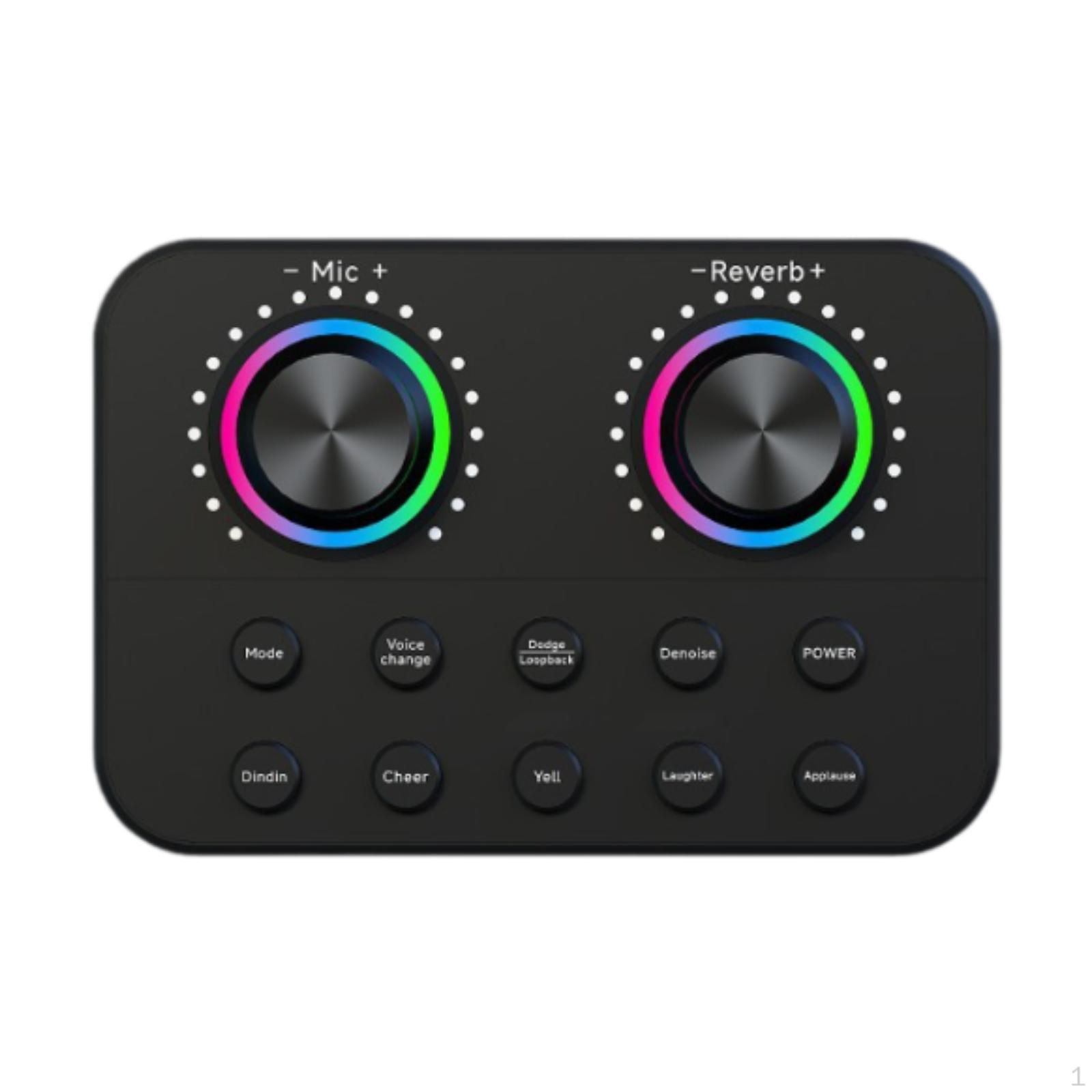 

Sound Card Voice Changer Multifunctional Portable Sturdy Professional Mixer for Chat