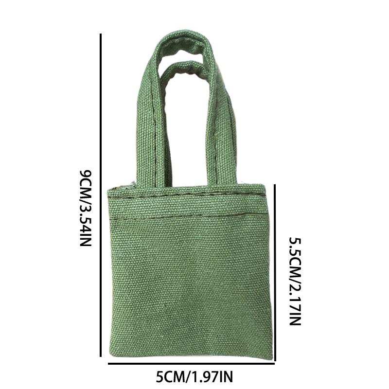 1Pcs For Blythe Doll Canvas Tote Bags Mini Handbag Letter Print Shoulder Bags For Blyth Dolls Accessories