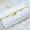 Stainless Steel Gold Double Layer Bead Bell Anklet Boho Adjustable Minimalist Luxury Chain Ankle Bracelet