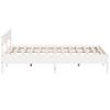 Vidaxl Bed Without Mattress, White, 200X200 Cm, Solid Pine Wood