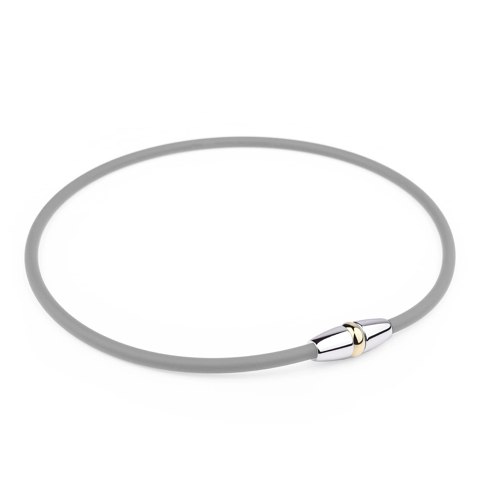 

Магнитное ожерелье FUANNA, Нержавеющая сталь, Модное, Роскошный дизайн, Популярная модель, Бейсболист (45см, Золотой + Серый)