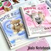 Handmade Heart-Shaped Bear Coil Notebook - Lined Journal Diary