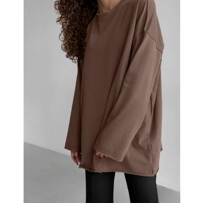 Women Loose T Shirt  Basic O-neck Cotton  Oversized Pullover Chic Casual Tees Female Tops Girl Clothing 11 Colors