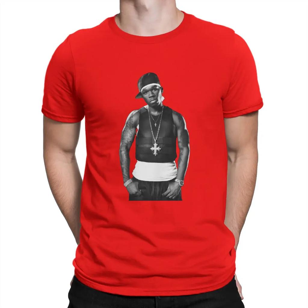 Beliebtes amerikanisches Rap-Sänger T-Shirt für Herren 50 Cent Mode 100% Baumwolle T-Shirts Rundhals Kurzarm T-Shirts Geschenkidee Oberteile