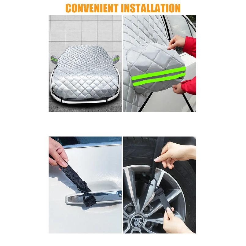 Car Covers Hail Protector Half Cover Protective Exterior Awning Sunshield Anti-hail Outdoor Waterproof Universal Windshield Dust