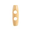 50pcs Lot Button Wooden 2 Holes Coat Duffle Toggle Wood Horn Sewing Knitting Buttons 30mm Buttons   Horn Tooth Shape
