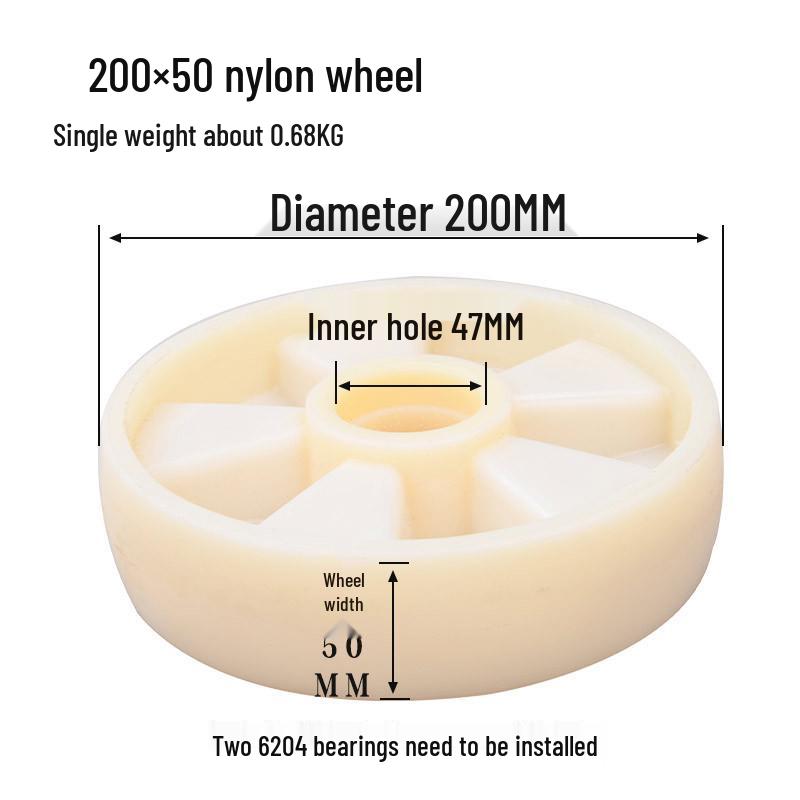 Transpalet Hidraulic Roți Nailon și Miez de Fier Accesorii Stivuitor PU