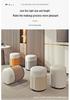 Luxury Round Makeup Stool: Elegant Cushion for Dressing, Coffee Table, or Low Stool