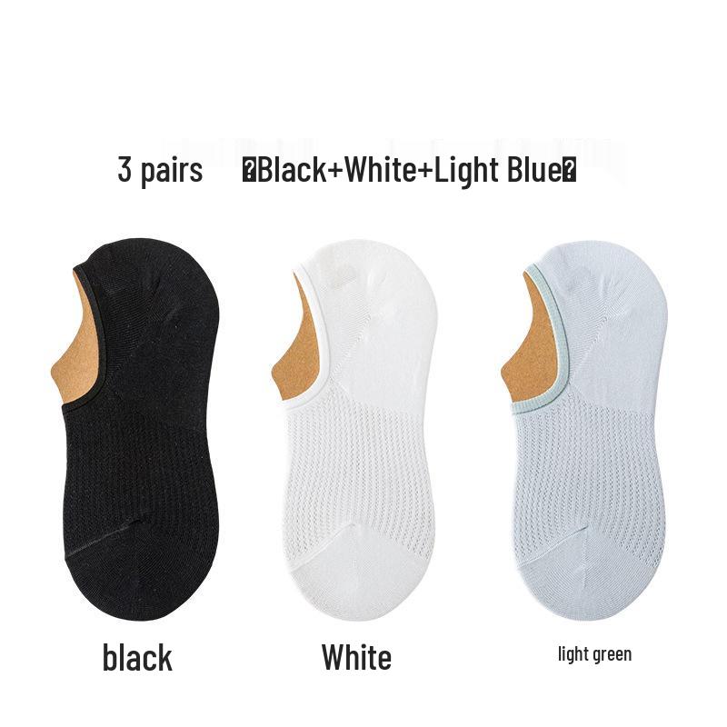 Damskie Oddychające Siateczkowe Skarpetki typu Stopka - Antypoślizgowe, Jednokolorowe, Niewidoczne, Wszechstronne na Wiosnę/Lato