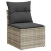 Garden Sofa Set Light Grey 55 X 55 X 37 Cm Poly Rattan